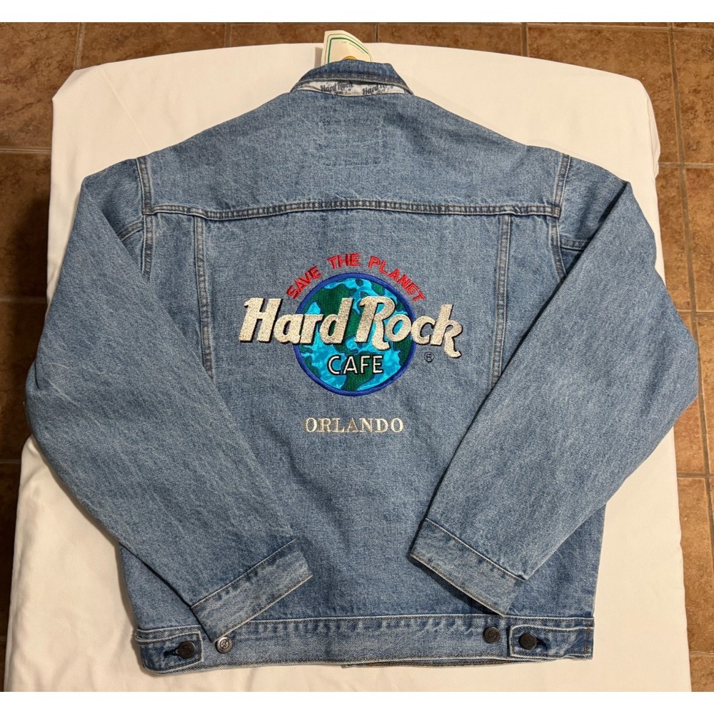 Hard Rock Cafe Orlando Denim Jacket - Size M - NEW With Tags - 100% Cotton